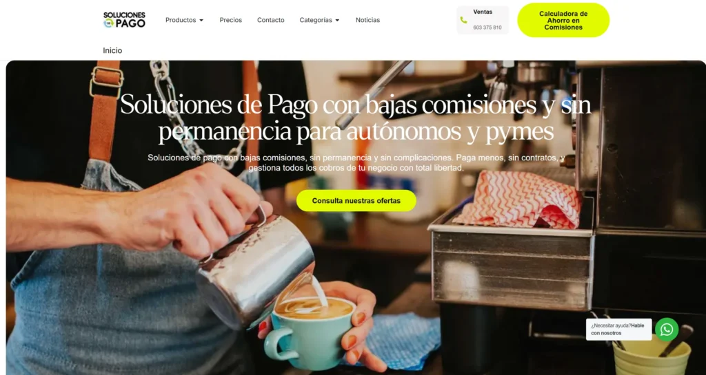 soluciones de pago website