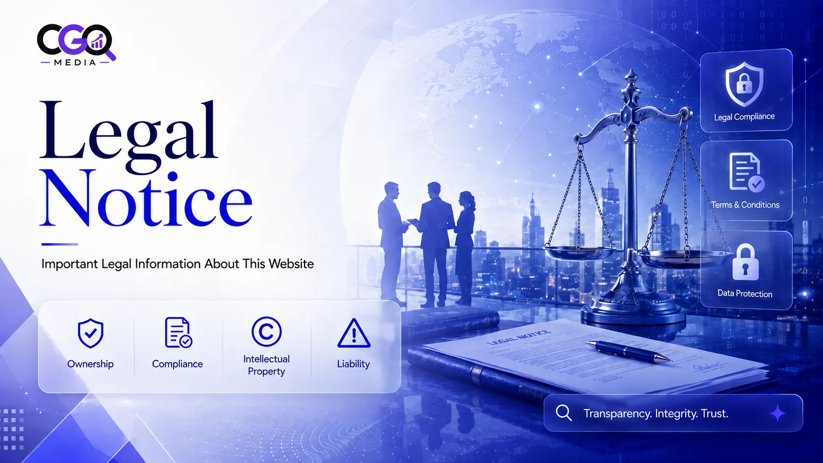 Legal Notice at CGO Media - Important Legal Information About This Website