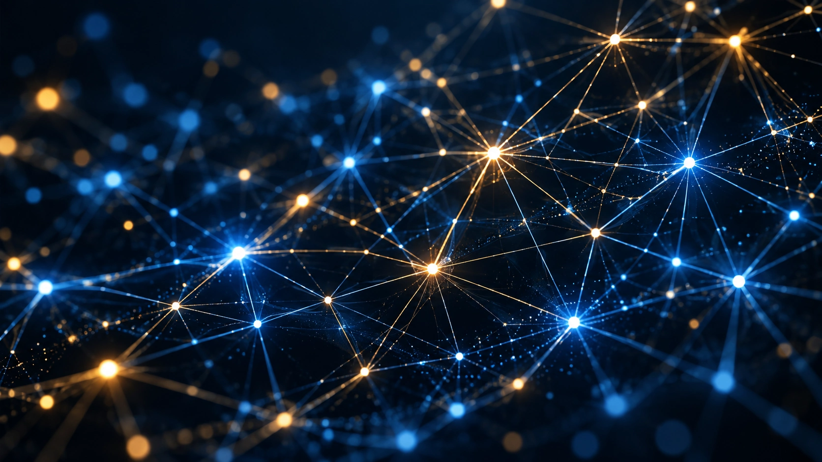 Blue and gold digital network