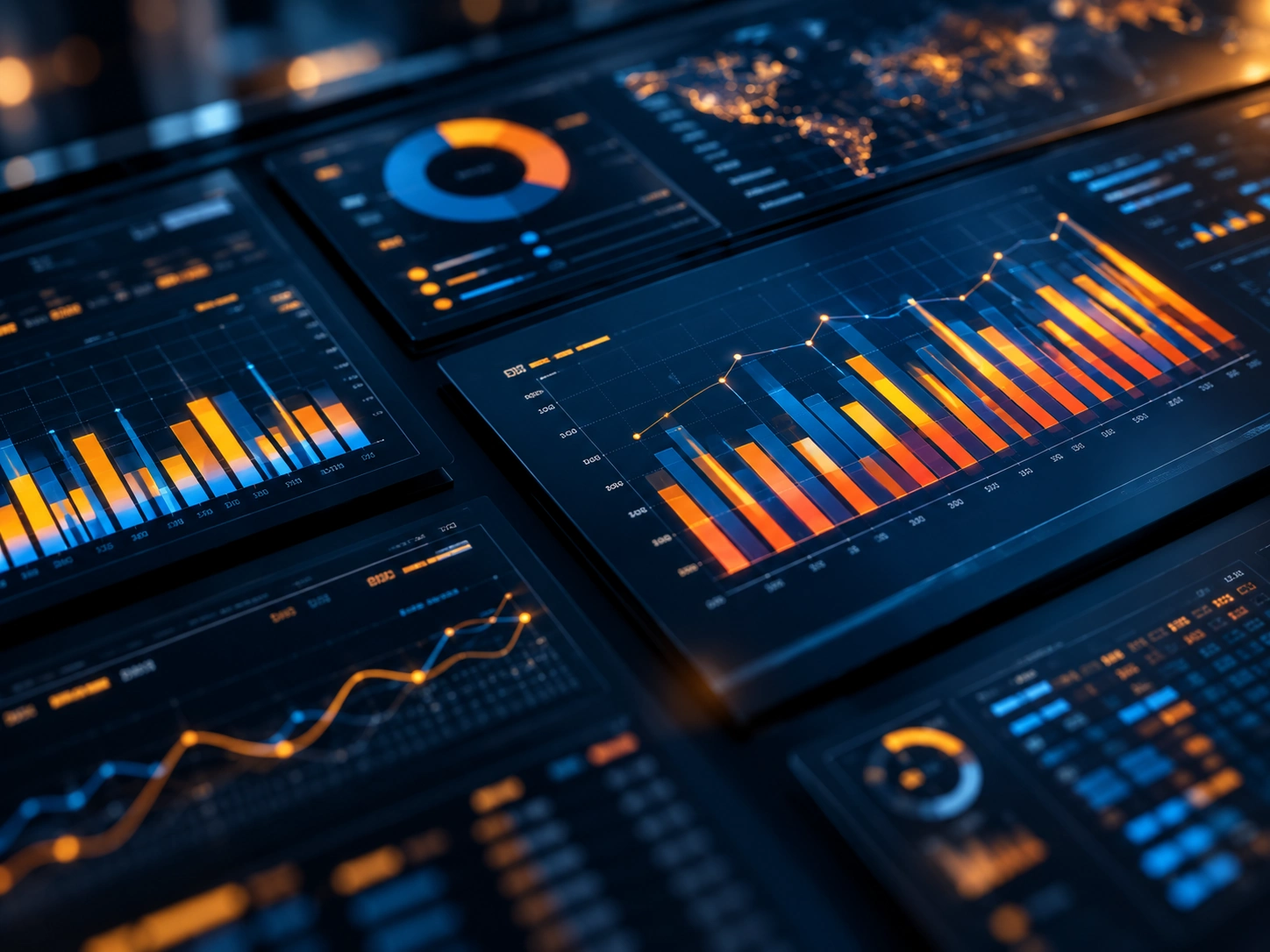 neon financial dashboard analytics