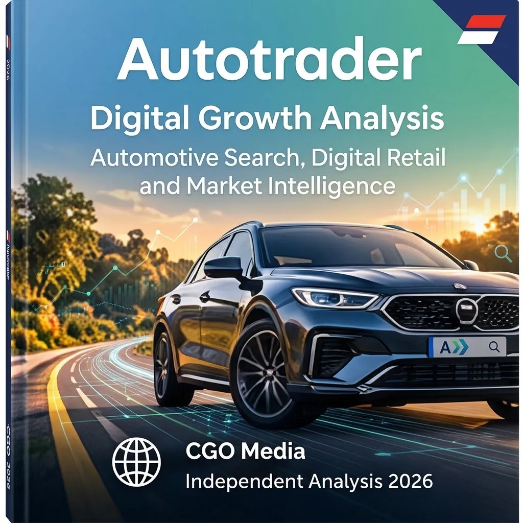 CGO Media independent Auto Trader digital growth analysis 2026 book cover featuring premium car on an outdoor lot.