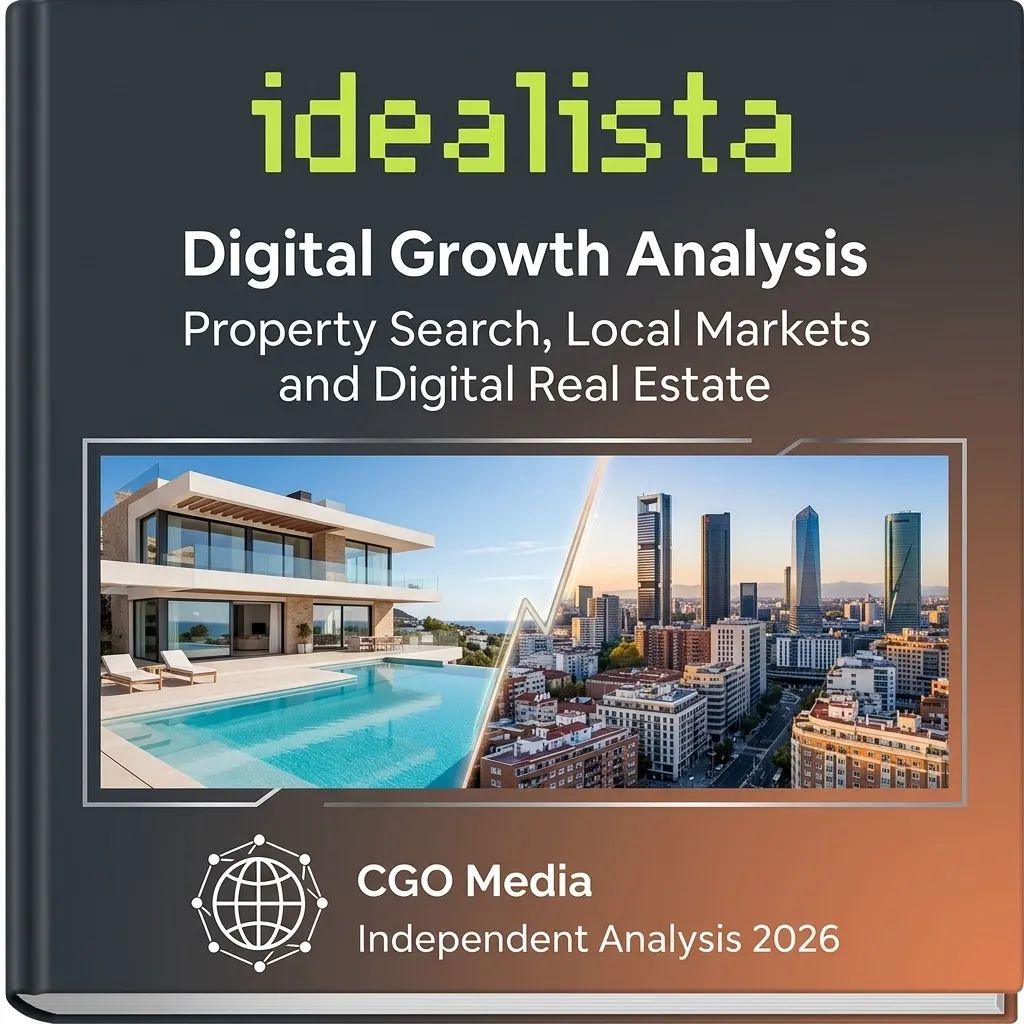 CGO Media independent idealista digital growth analysis 2026 book cover featuring residential apartment buildings.
