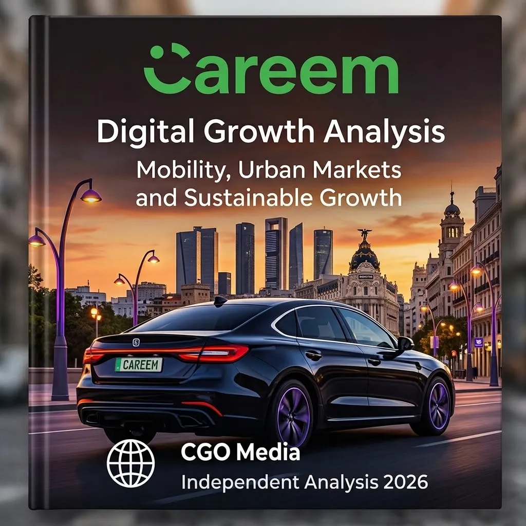 CGO Media independent Careem digital growth analysis 2026 book cover featuring green car in a modern city.