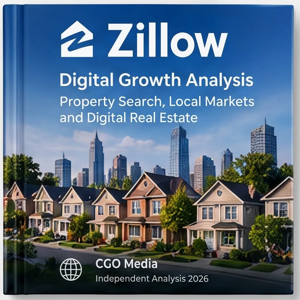 CGO Media independent Zillow digital growth analysis 2026 book cover featuring residential homes against a city skyline.
